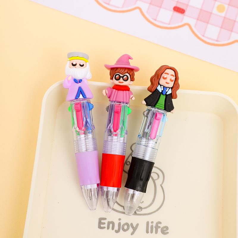 Entzückender Tierkopf Mini-Kugelschreiber in vier Farben - Schülergeschenk Schreibwaren.