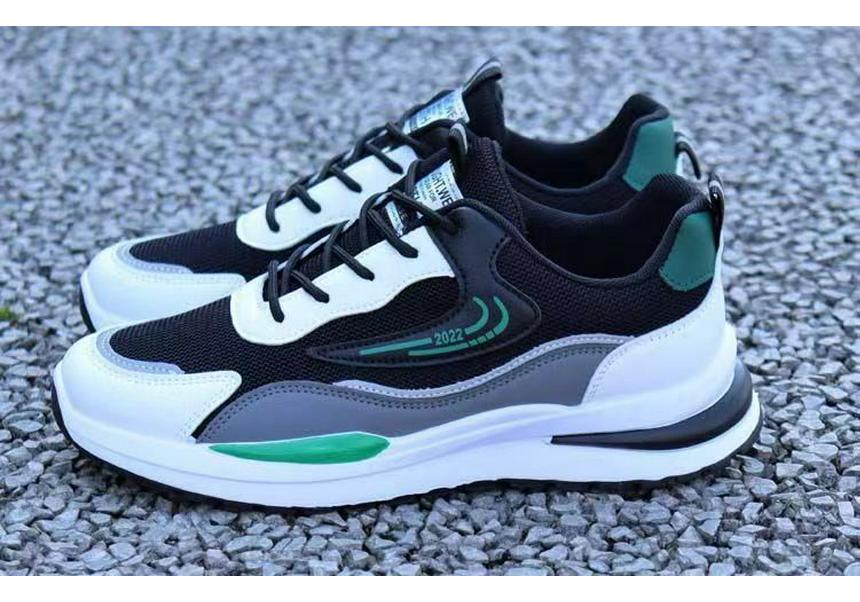 Men's Low-Top Mesh Running Shoes - Casual Fashion, Korean Style with Ultra-Light Sole and Leather Surface