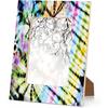 8x10 Picture Frame Tie Dye Rainbow Swirl Photo Frame for Wall and Tabletop Display Wooden Photo Picture Frame Home Decor