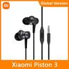 Оригінальні навушники Xiaomi Piston 3 Bass Провідні 3,5 мм Вставні Спортивні навушники з мікрофоном Гарнітура для телефону Xiaomi Samsung Huawei