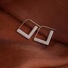 Sweet And Cool Spice Girls Geometric Square Earrings Light Luxury High-End Earrings Women'S Simple And Versatile Cold Wind Niche Ear Jewelry