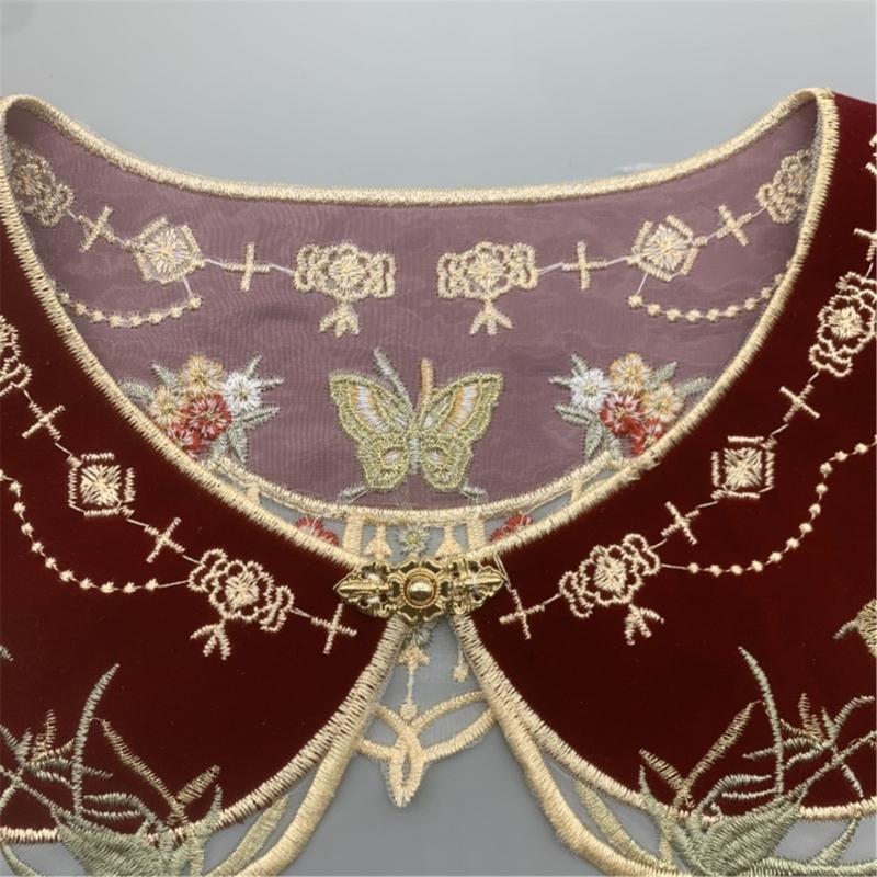 Ажурний Квітковий Дитячий Декоративний Вишитий Комір-Комірчик Квітка Стародавнє Мистецтво Традиційний Ажурний Шалевий Комір-Комірчик