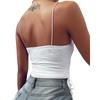 Sommer Sexy Leibchen Frauen Slim Fit V-ausschnitt Drapierter Kragen Spaghetti Strap Ärmellose Tops Seite Geraffte Kordelzug Tank Tops