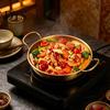 Even Heating Pan for Gas Stoves Ramen Soup Pot with Dual Handles, Stainless Steel Nonstick Flat Functional Kitchen Grilling Bottom Frying Pan,