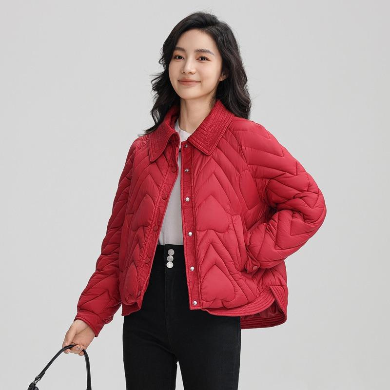 New Lapel Short Cotton Coat Women's Thickened Shirt Collar Loose Versatile Cotton Coat Women's