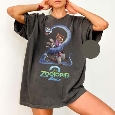 Maglietta Nick Judy Gary Zootopia 2, Maglietta Omaggio Film Disney Zootopia 2 Unisex