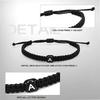 Acrylic Initial Letter Adjustable Woven Bracelet for Couples
