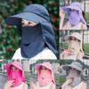 UV Protection Tea Picking Cap Anti-uv Beach Cap Detachable Fisherman Cap  Women