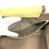 HERMES Bicolor Kabak Elan PM Shoulder Bag Tote Bag Leather/Canvas Beige/yellow
