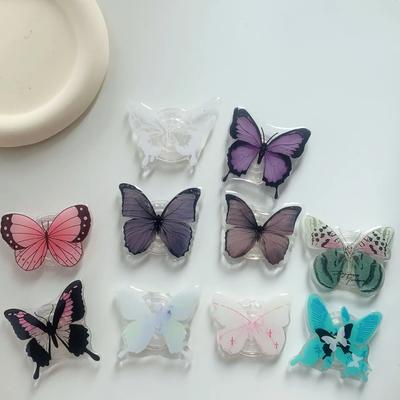 1Pc Cute Butterfly Girls Air Bag Stand for IPhone Android Mobile Phones Car Desktop Watching Lazy Bracket Phone Case Decoration