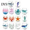 Unique Sea Creature Drinkware Octopus Stemless Wine Glass, 3D Marine Animal Printed Bar Life Enthusiast Gift Borosilicate Glassware, for Cocktails And