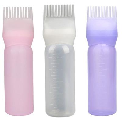 120ml Silicone Hair Dye Bottle Hair Oil Bottle Hair Dye Applicator Comb Dispensing Salon Hair Coloring Hairdressing Styling Tool
