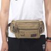 Multi-Function Multilayer Waist Packs Large Capacity Fanny Pack Casual Canvas Chest Bag  Unisex