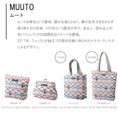 Sac Marushin Finlayson, environ L32 x H26 x P10 cm, motif Muutto, parfait pour la Fête des Mères ou les anniversaires. Code produit: 6105001000