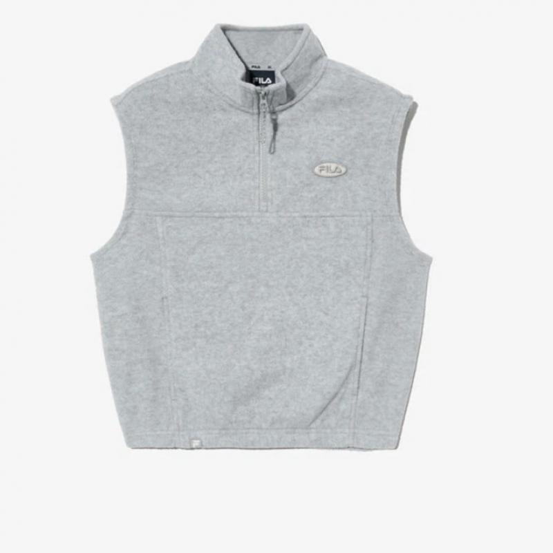 [fila Kids] Fleece Half Zip Vest Top And Bottom Set  Fk2fsg4101x Mly  q0zFk2fsg4101xMly