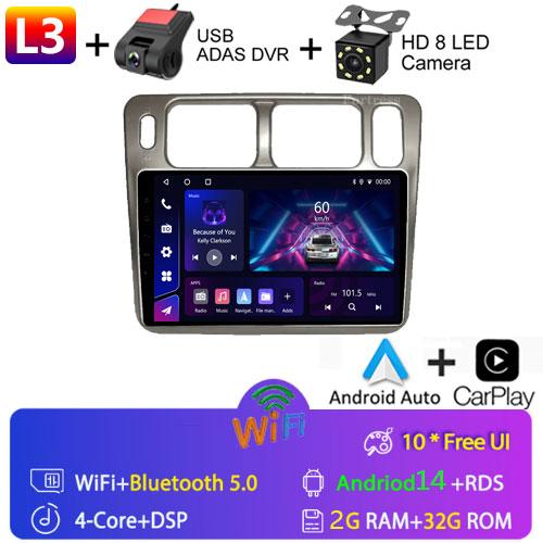 Car Android 13 For Mitsubishi Pajero iO 1998 - 2007 Car Radio Stereo Multimedia Player GPS Navigation 5G Wifi QLED 2din