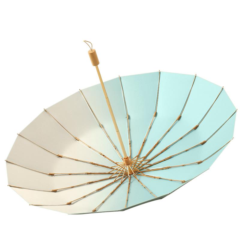 Color glue sun umbrella 16 bone gradual change color umbrella dual-purpose women in sunscreen umbrella umbrella