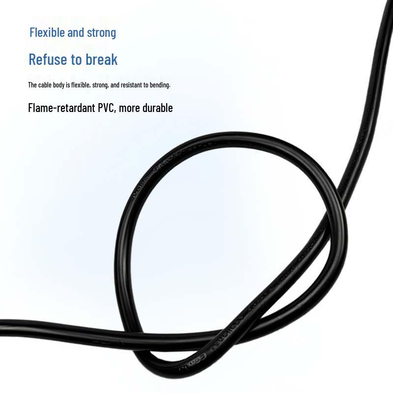 Italy 3-Pin Double-Head Figure-8 Power Cord (0.75/1.0/1.5mm²) for Computers