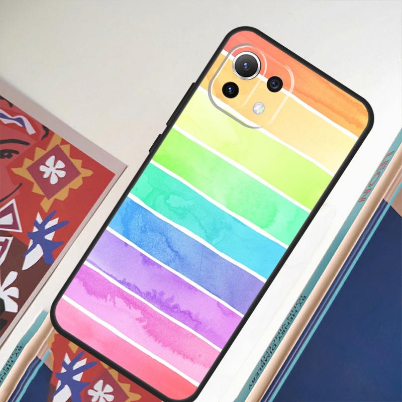 Colorful Rainbow Stripe For Xiaomi 11T 12T 13 Pro 12 11 Lite Phone Case For POCO F5 X5 Pro F4 X4 GT F3 M5 X3 Pro