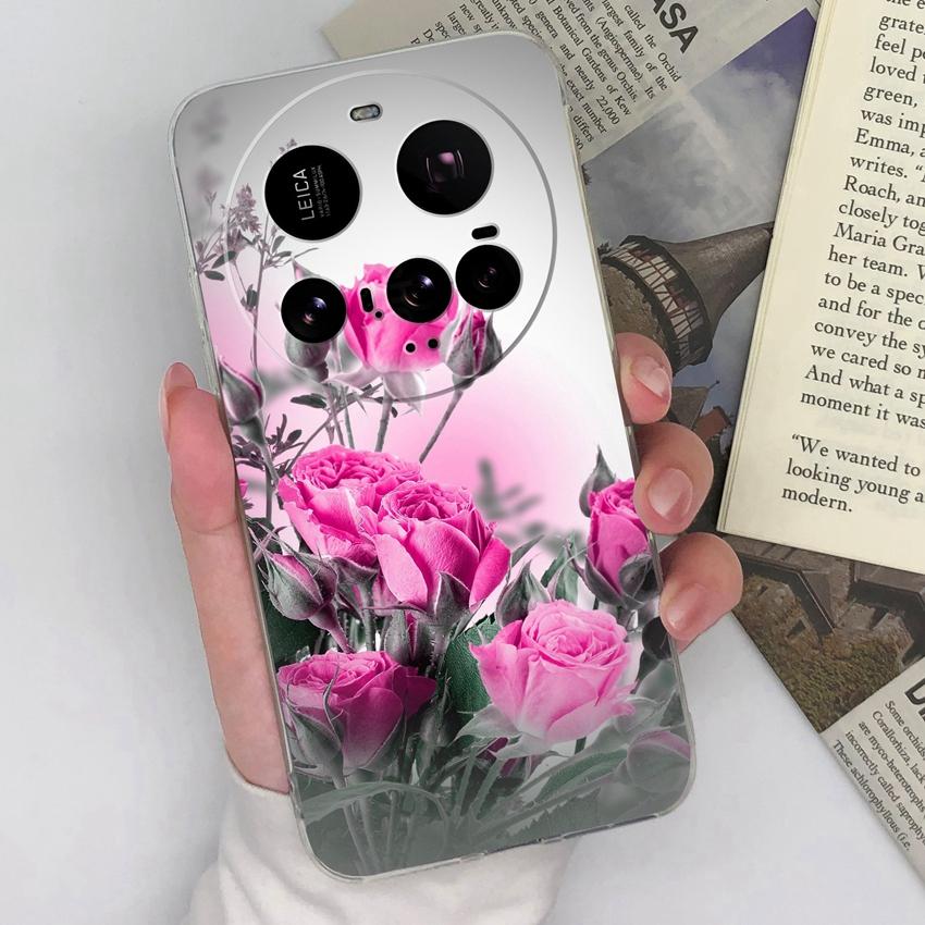 Für Xiaomi Mi 12 11 10 15T 15 Ultra Klare Handyhüllen Mode Anmutige Blumenmuster Weiches Silikon Anti-Fall Schutzhülle Für Xiaomi Hülle Capa