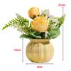 Ceramic Vase with Artificial Rose Bouquet - Home Decor Elegance