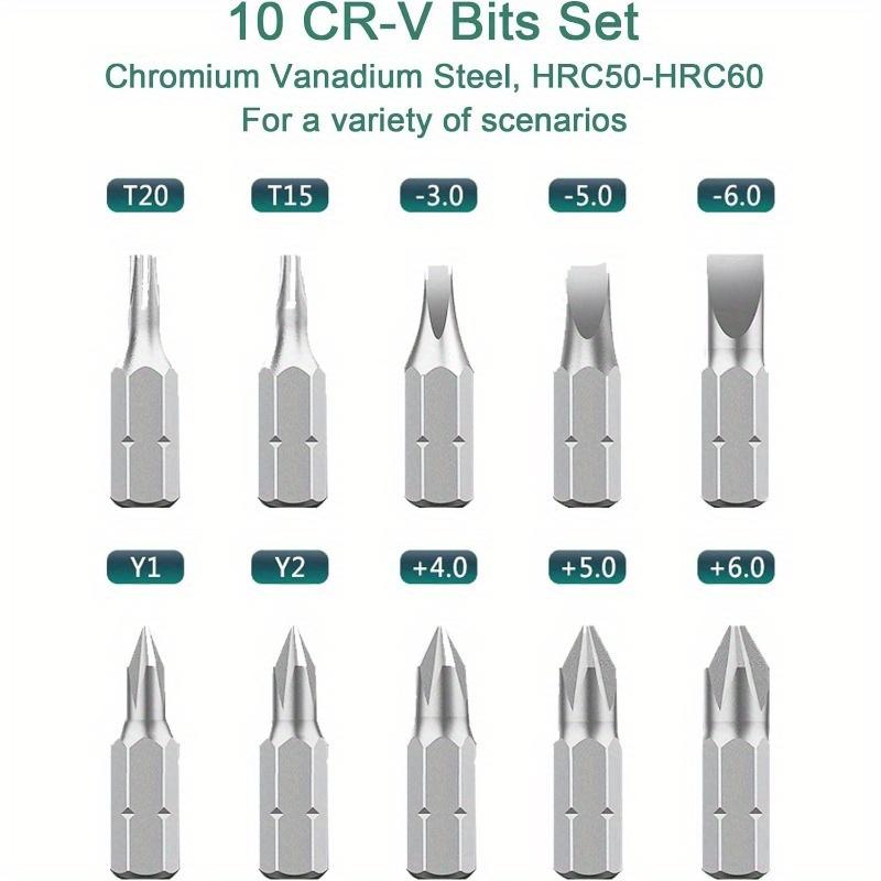 Compact, Durable 10-in-1 Ratcheting Screwdriver Set with Magnetic Bits - Multi-Function Tool for Home & Car Repairs, Comfort Grip Handle
