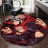 1pc Anime Cartoon Design Round Carpet for Office Chair Mat, NonSlip Rug Suitable for Home Decor, Living Room