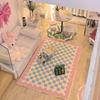 Girl Pink Imitation Cashmere Rug Cute Bedroom Plush Bed Blanket Living Room Sofa Coffee Table Mat Home Decoration