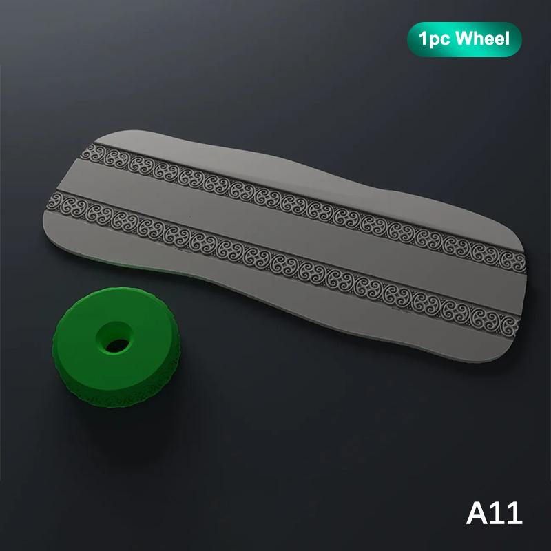 Clay Stamp Roller Ceramic Texture Wheel Geometric Flower Patterns Diy Clay Tools Body Painting Stamps Durable Art Decor