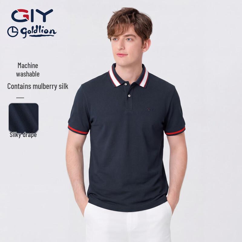 

JINLILAI Men s Summer Short Sleeve Polo Shirt XL
