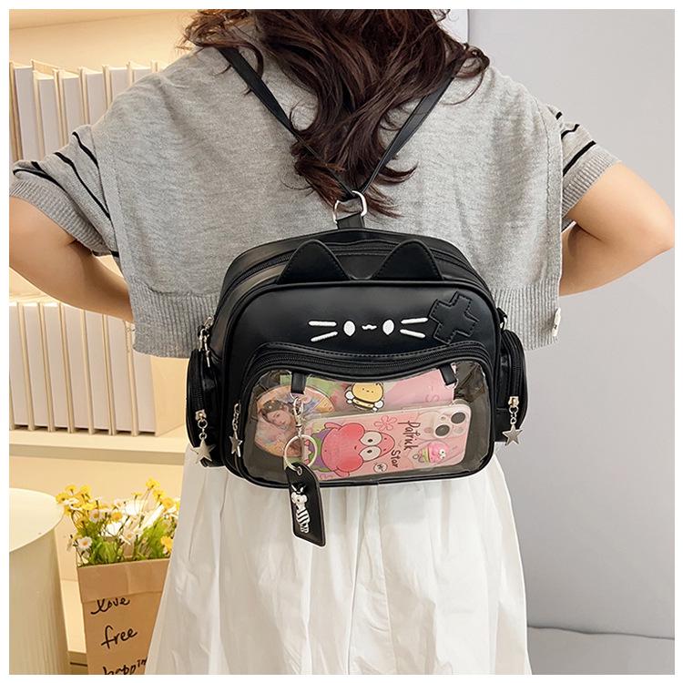 Spicy Girl Mecha Meow Itabag: Cute, Versatile College Shoulder and Crossbody Backpack