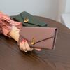 Ekte skinn lange damelommebøker Myk 100% kalveskinn konvoluttlommebok for damer Mote Hasp-veske Clutchveske Merket Billfold
