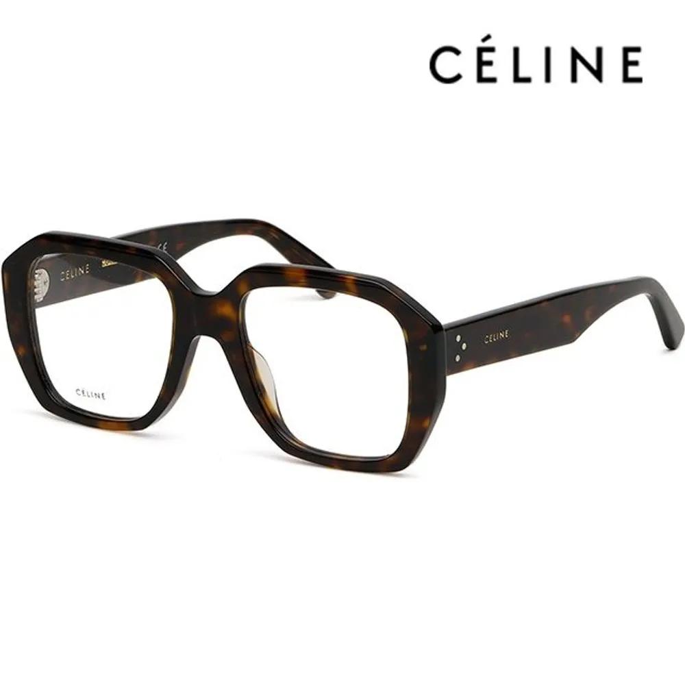 

Celine Eyeglass Frame CL50017I 052 Thick Square Leopard Print Horn-rimmed Glasses Daily Fashion