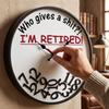 Fun Retirement Wall Clock Novelty Gift for Retiring Men Women Home Decor