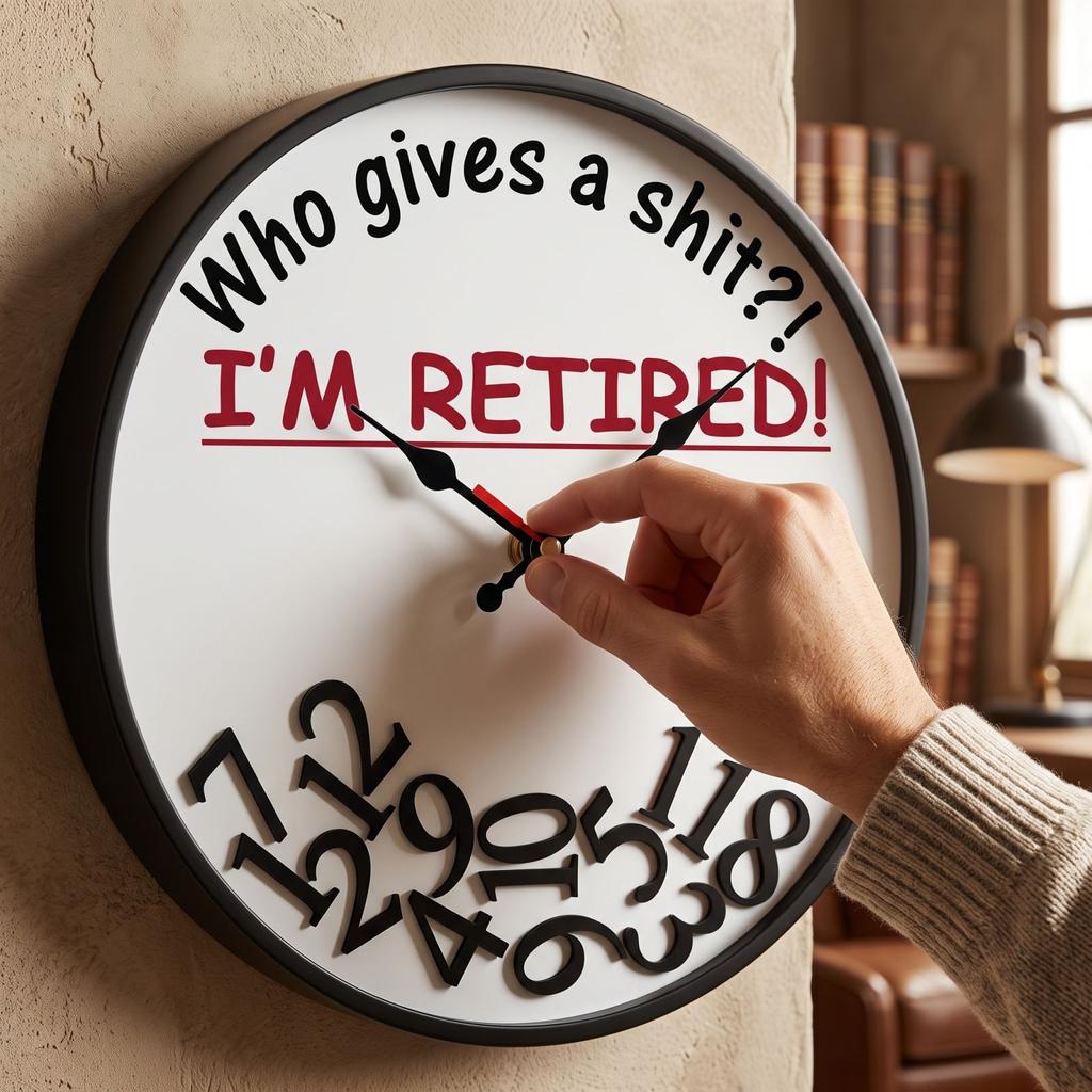 Fun Retirement Wall Clock Novelty Gift for Retiring Men Women Home Decor