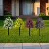 Artificial Lavender Topiary Ball Tree UV Resistant Fake Lavender Shrub Bushes with Stake Realistic Fake Plants for Home Wedding Patio