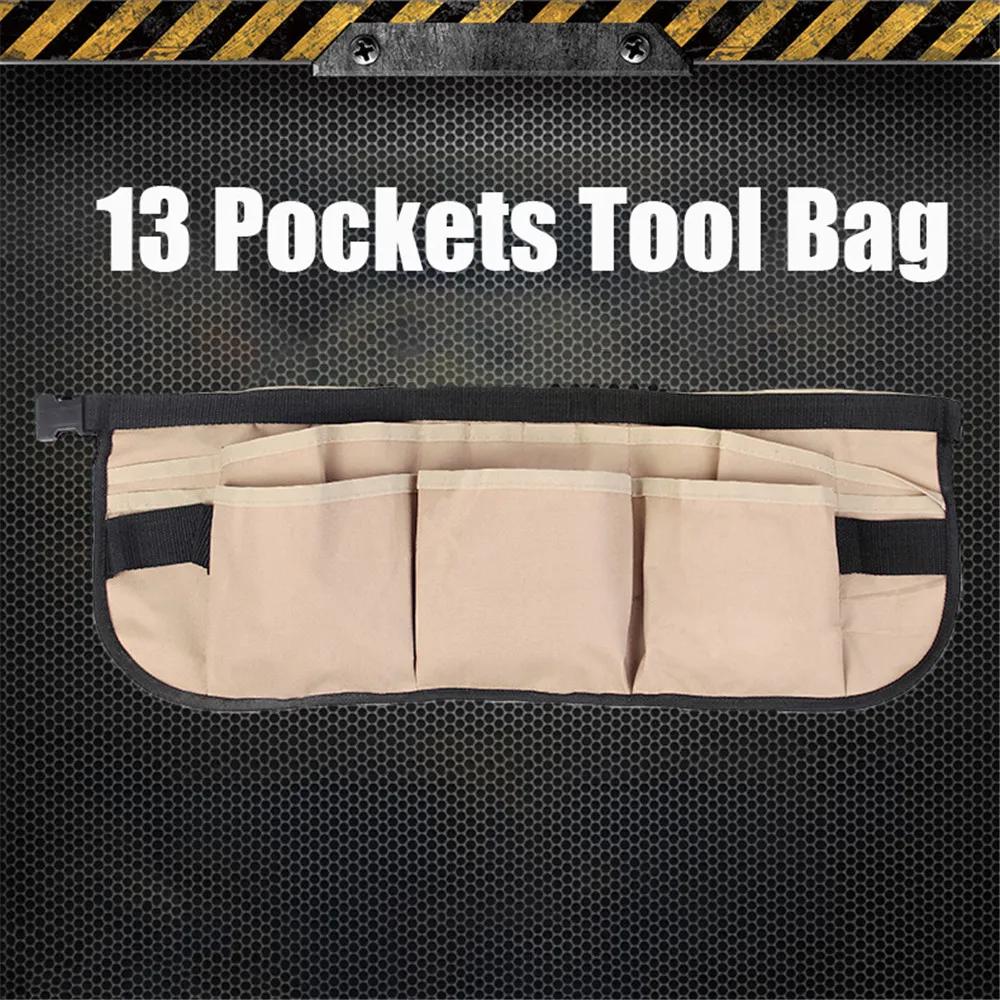 

Oxford Cloth Waterproof Tool Bag - Waist Pouch Belt Storage Holder Multi-functional Electrician Tools Bag Organizer Cleaning белый