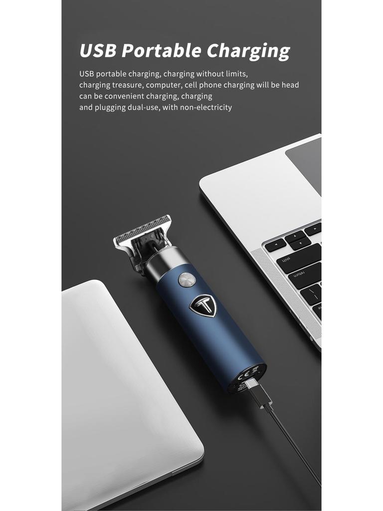 Dual Function Professional Electric Hair and Nose Trimmer - Retro Design for Precision Styling
