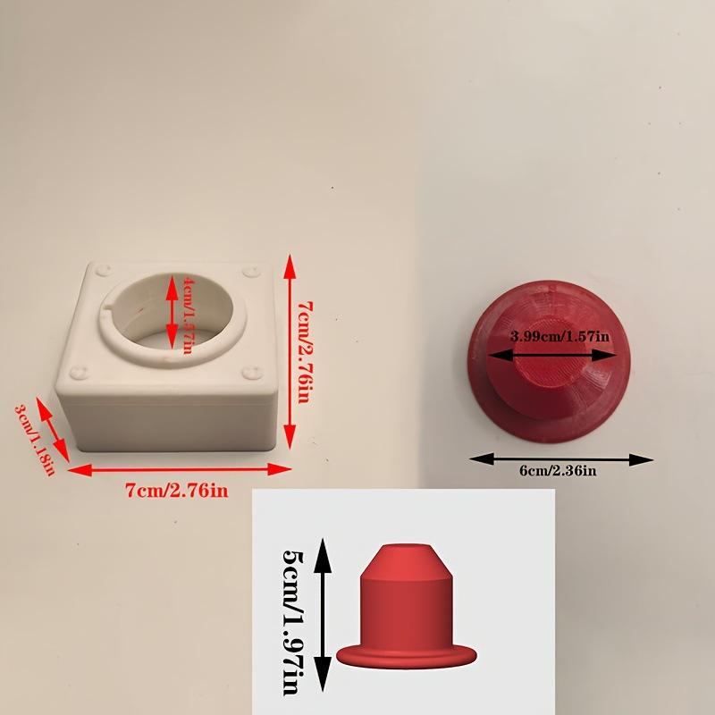 1Pcs 3D Printed Fire Missile Toilet Button Extender – Durable Plastic, No-Drill, Classic Design, Bathroom Upgrade