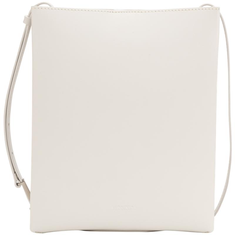 

Calvin Klein Simple White Summer Series Casual Commuter Letter Print Leather Shoulder Bag Women bags Milk-White DH3772-67U Ivory