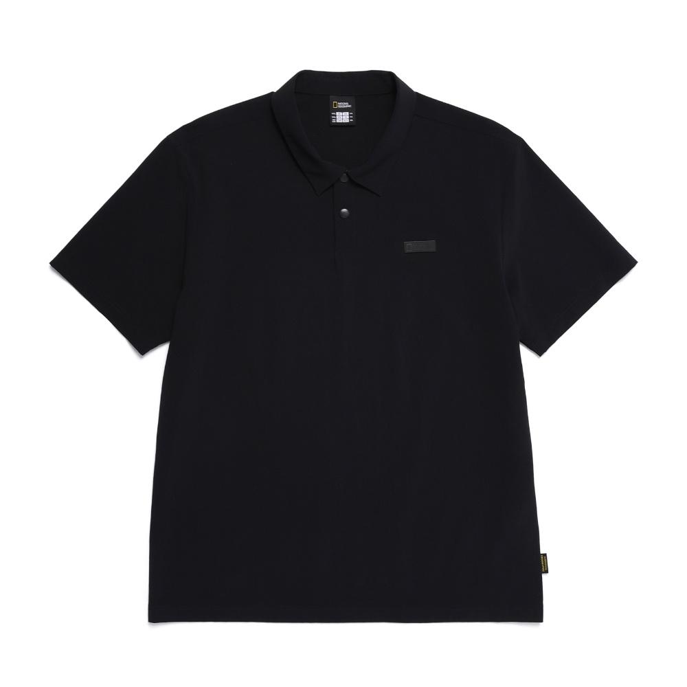 NATIONALGEOGRAPHIC N252Mpl830 Air Dot Functional Basic Fit Polo Shirt Carbon Black