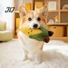Indoor Play Toys for Pets Plush Corn Dog Toy, Squeaky Stuffed Chew Durable Shaped Pet Toy Soft Puppy Teething Small To Medium Dogs