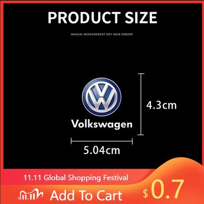For VW 80% New Car Metal Emblem Wiper Stickers Reflective Decor Decals For Volkswagen GOLF 5 Tiguan Polo Golf 6 Golf 7 Jett