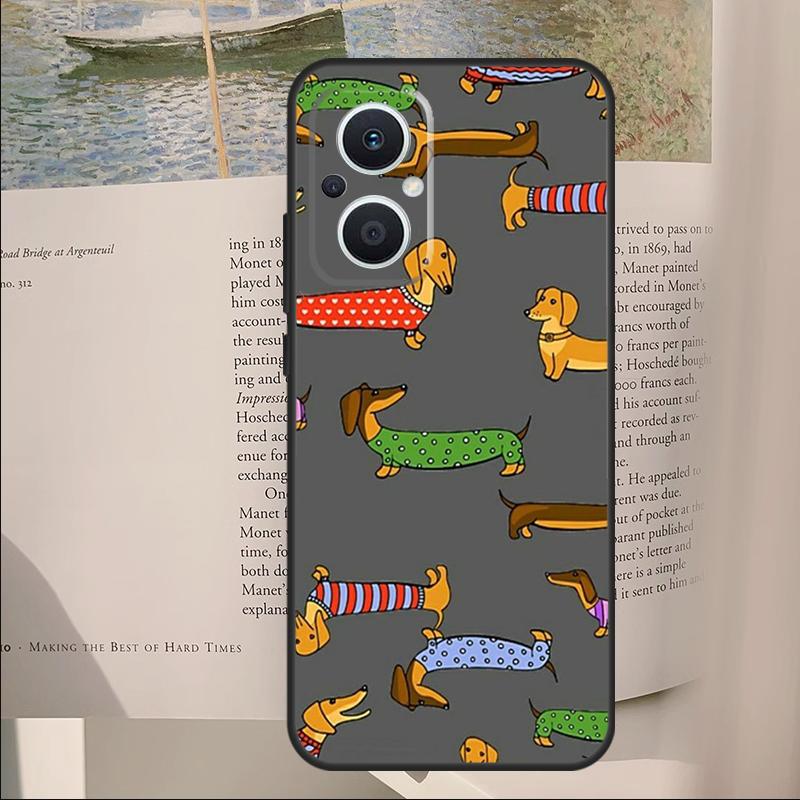 Dachshund Dog Cover For OPPO Reno 12F 11F 13F 14F 10 11 12 13 14 Pro 8 Lite OPPO Find X9 X6 X5 X8 Pro Case
