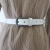 Simple Waist Belt With Lingge Design And Alloy Buckle For Casual And Attire Work