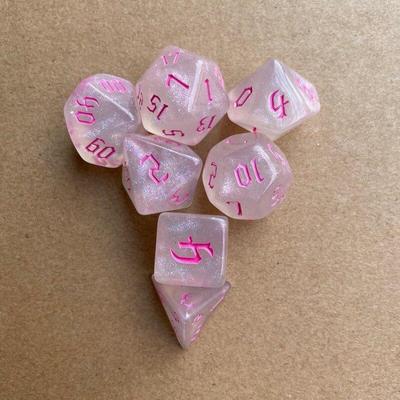 7pcs/lot Polyhedral Dice Set Double-Colors Dice D4 D6 D8 D10 D% D12 D20 for DND RPG Table Games