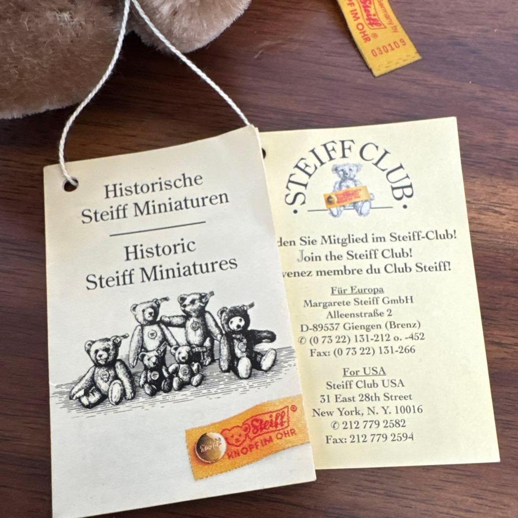 [USED] Steiff Miniature Teddy Bear