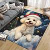 Cane di Natale Decorazione Divano per Casa per Soggiorno e Camera da Letto, Tappetino Antiscivolo in Flanella per Stanza dei Giochi