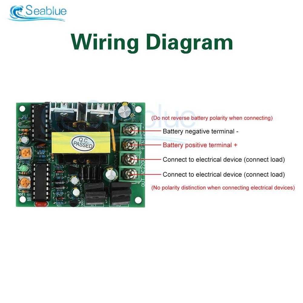 DC to AC Boost Module 50-100W Voltage Step Up Board DC 12-14.5V to AC 220V 50Hz Power Converter With Overheat Protection