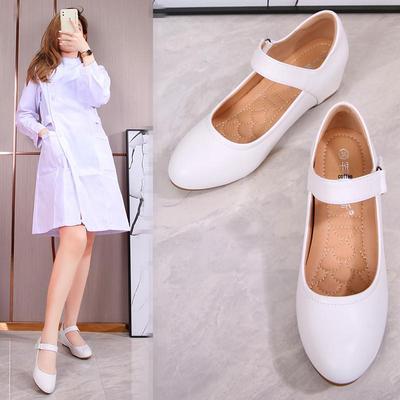 Nurse Soft Sole White Wedge Mary Jane Loafers - Comfortable Spring Shoes for Women